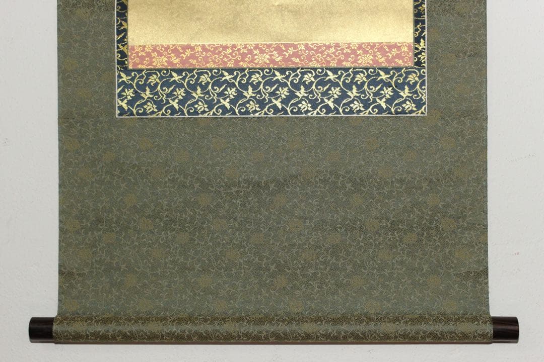 No5746 掛軸　刺繍画　「七福神御尊像之図」　絹本　共箱/畳箱　送料無料