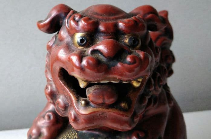 唐獅子    陶器置物    ①