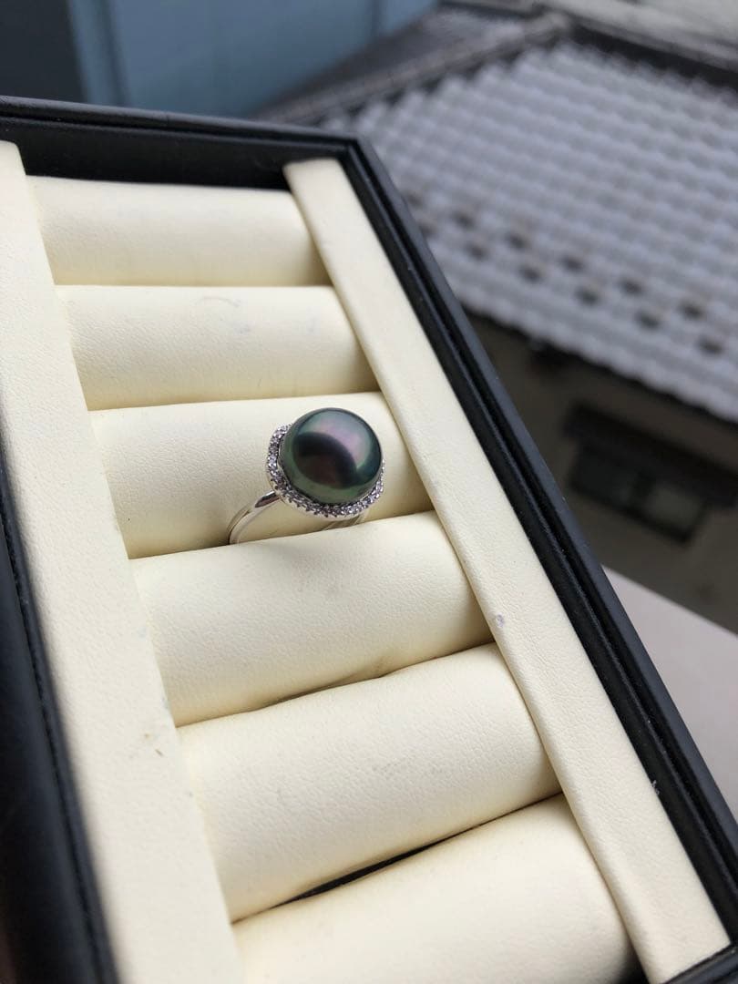ピーコック　黒蝶真珠リング