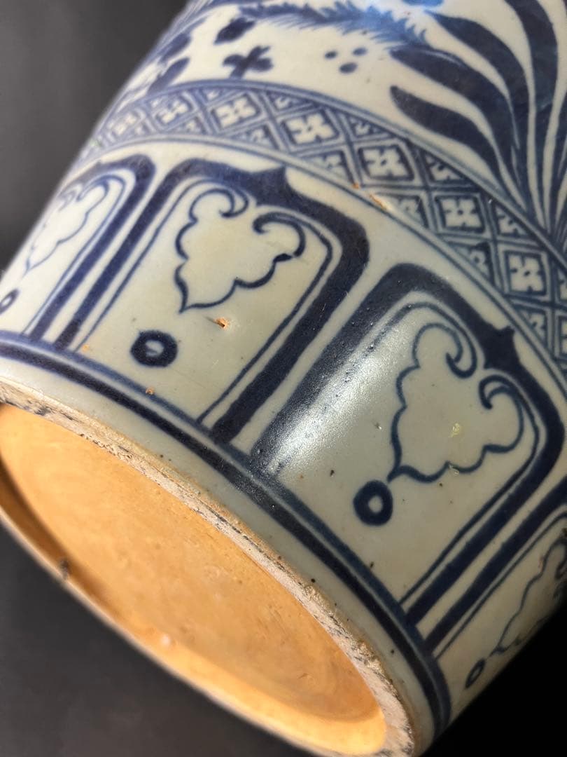 青花魚藻文大壺　古美術　骨董　中国美術　アンティーク