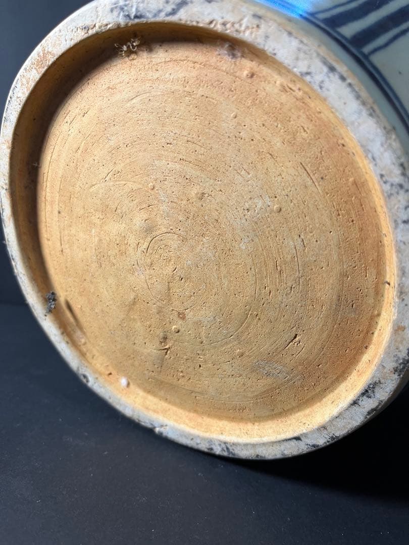 青花魚藻文大壺　古美術　骨董　中国美術　アンティーク