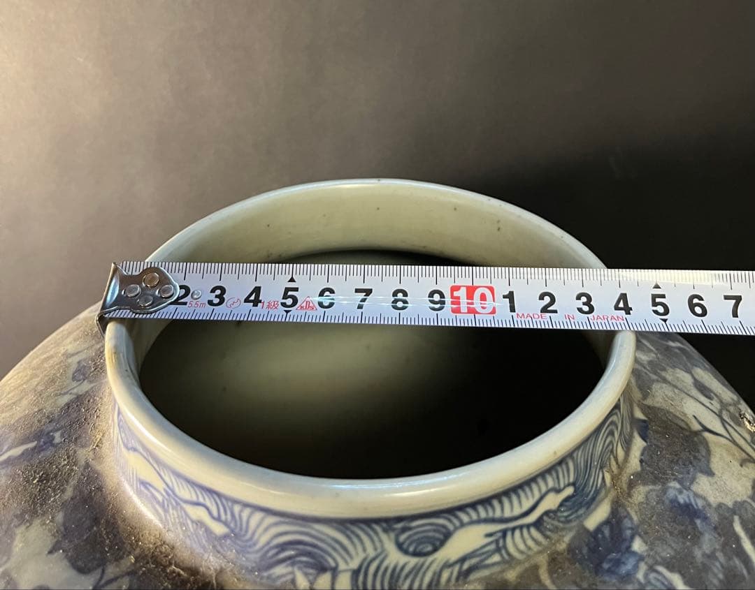 青花魚藻文大壺　古美術　骨董　中国美術　アンティーク