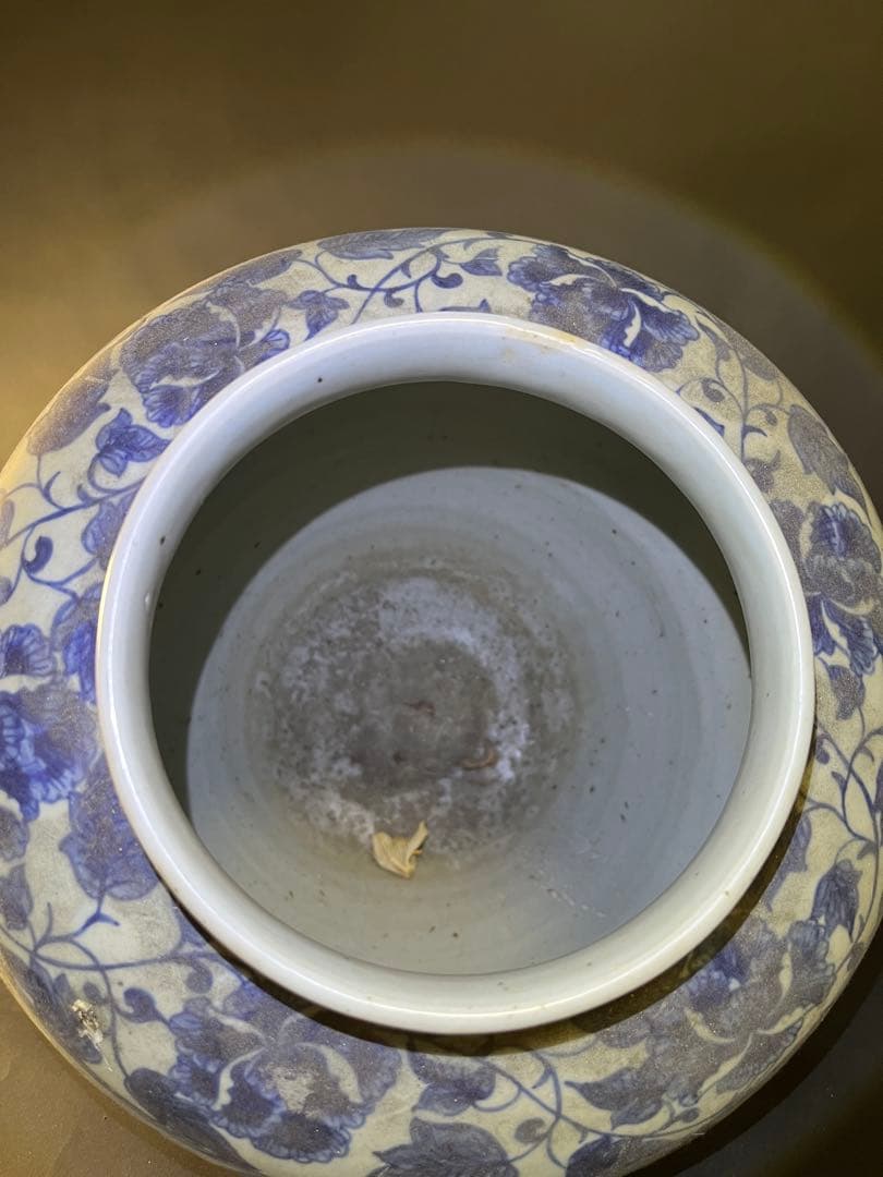 青花魚藻文大壺　古美術　骨董　中国美術　アンティーク