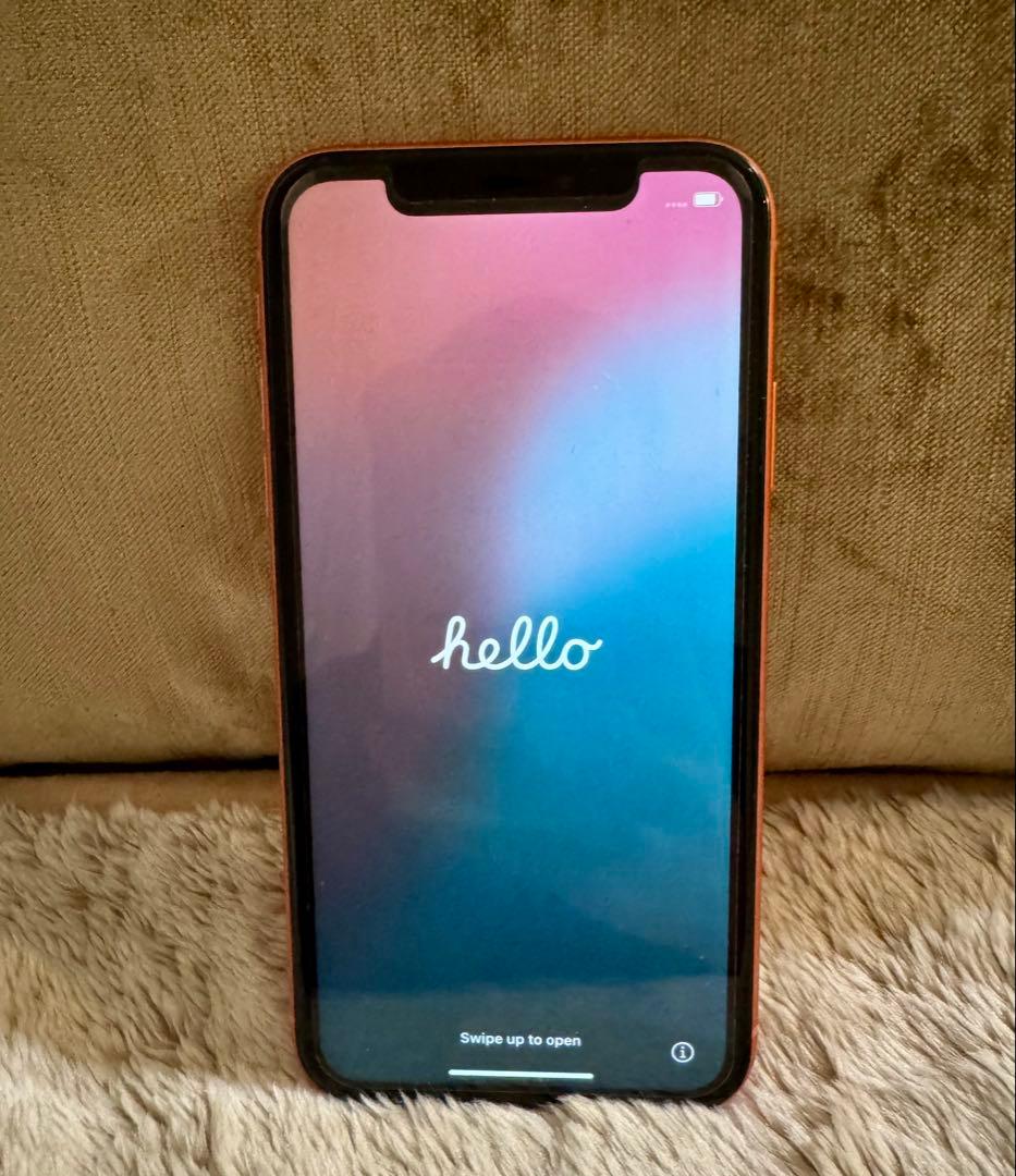 iPhone XR オレンジ 64GB 箱・ケーブル・付属品付き