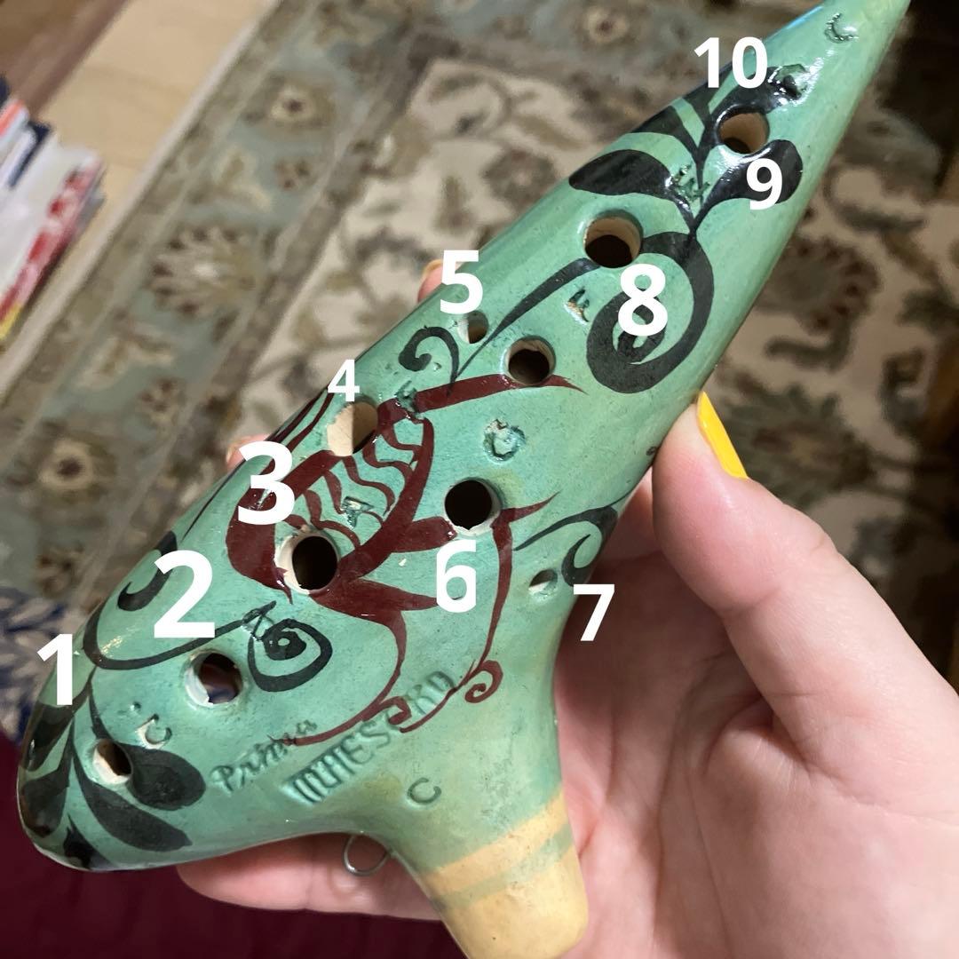 プリマ楽器　陶器オカリナC調　未使用箱入り　手工最高級品