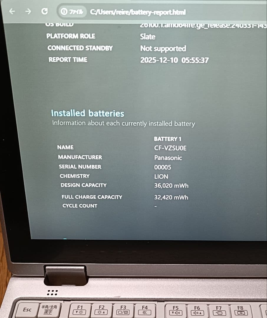 Let's note CF-RZ6 10.1型 Core i5 7Y57 8GB