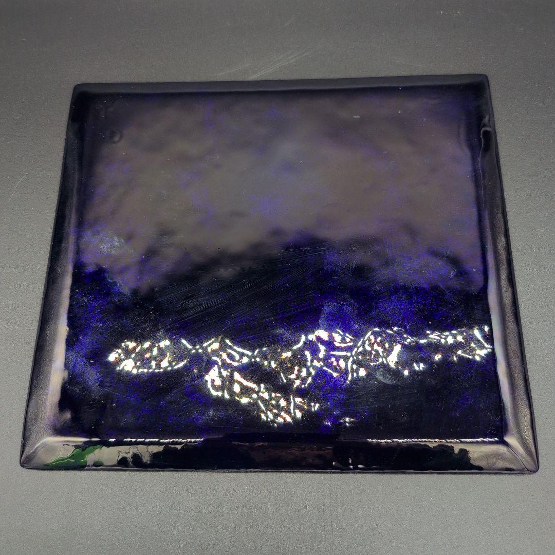 【未使用品】綺麗な 七宝 神杉文 飾皿　エマイユ 七宝 宮内庁 御用達