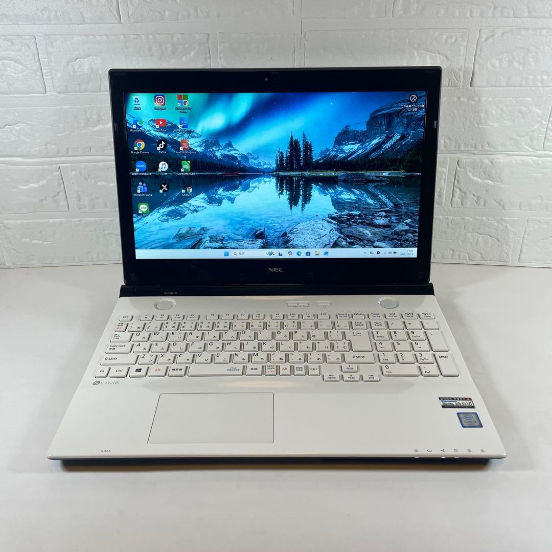 【大容量】SSD512GB☆NEC☆LAVIE☆i3☆ホワイト☆すぐに使える