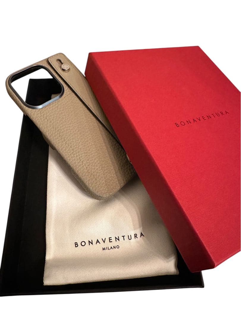 BONAVENTURA ベージュレザー iPhoneケース16プロ