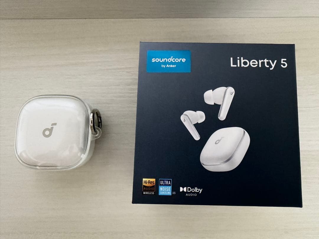 【ほぼ未使用】soundcore Liberty5 ワイヤレスイヤホン ホワイト