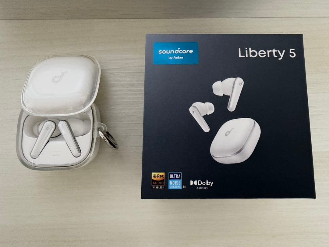 【ほぼ未使用】soundcore Liberty5 ワイヤレスイヤホン ホワイト