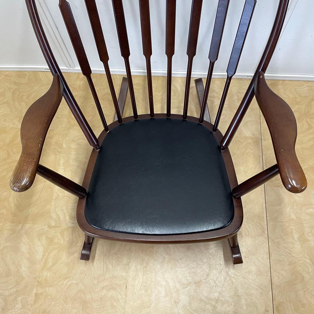 希少 秋田木工 ロッキングチェア アームチェア 椅子 チェア ビンテージ