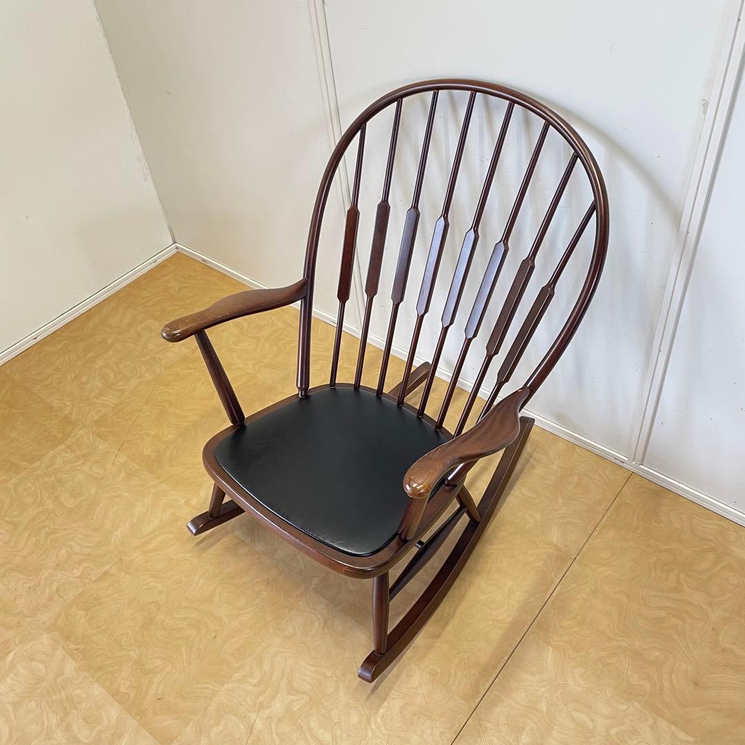 希少 秋田木工 ロッキングチェア アームチェア 椅子 チェア ビンテージ