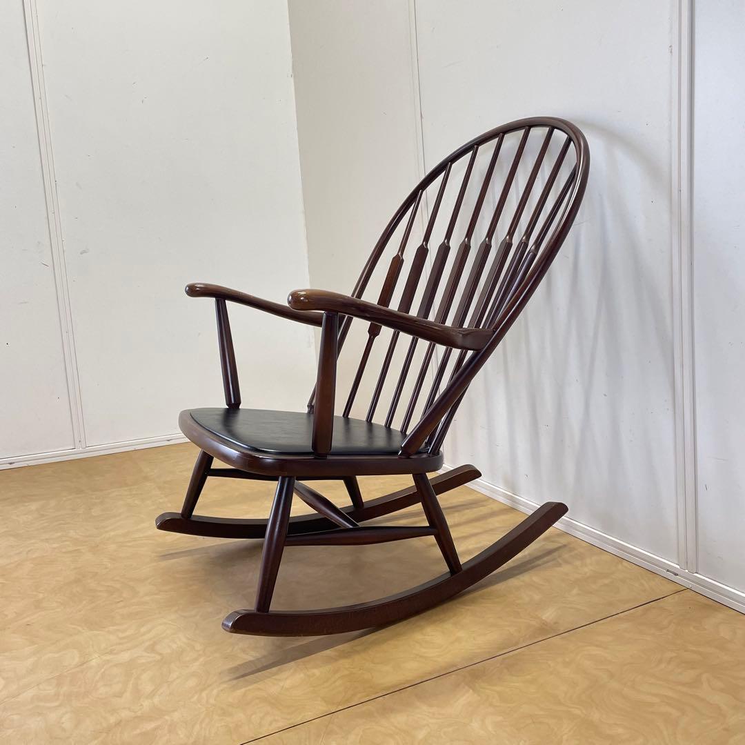 希少 秋田木工 ロッキングチェア アームチェア 椅子 チェア ビンテージ