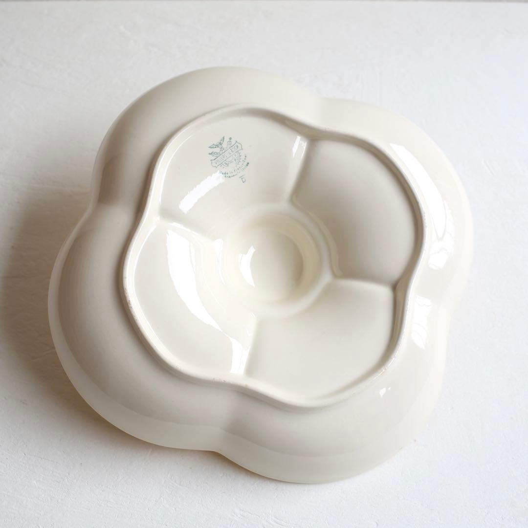 希少　フランス アンティーク Villeroy&Boch 持ち手付き 仕切り皿