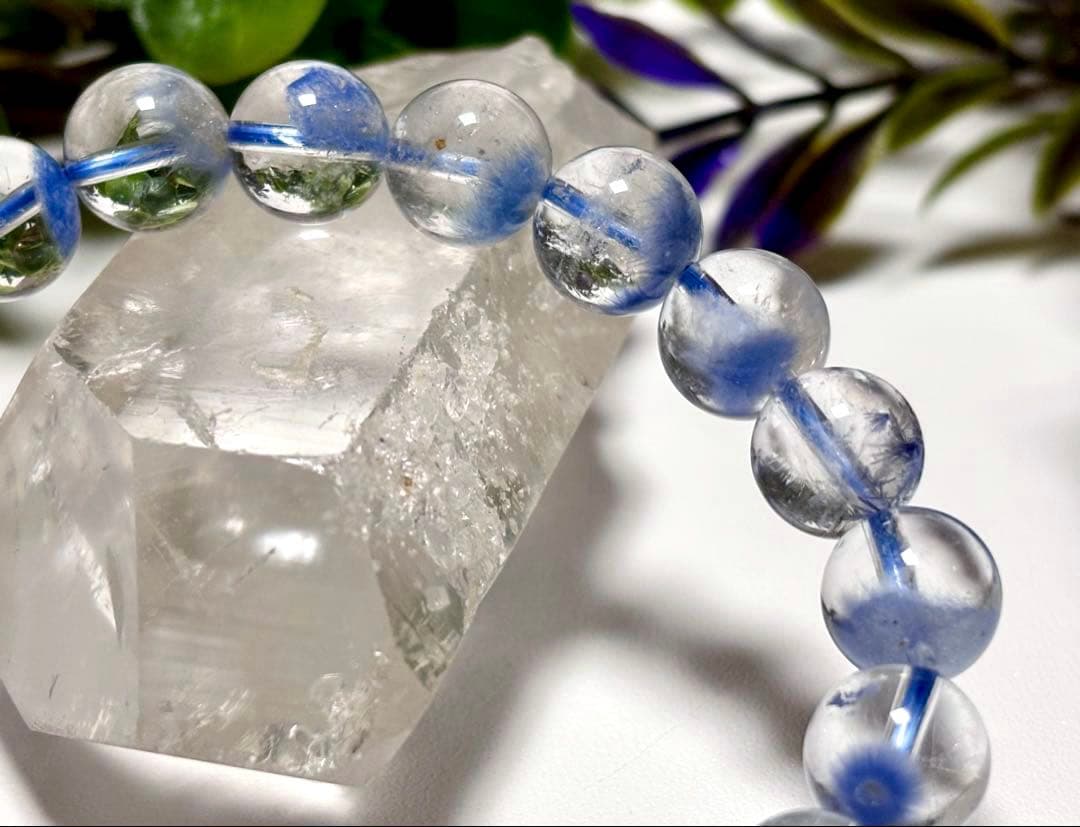 Ｒ　蒼き妖精の輝き　ロイヤルデュモルチェライトインクォーツ　ブルーフラワー