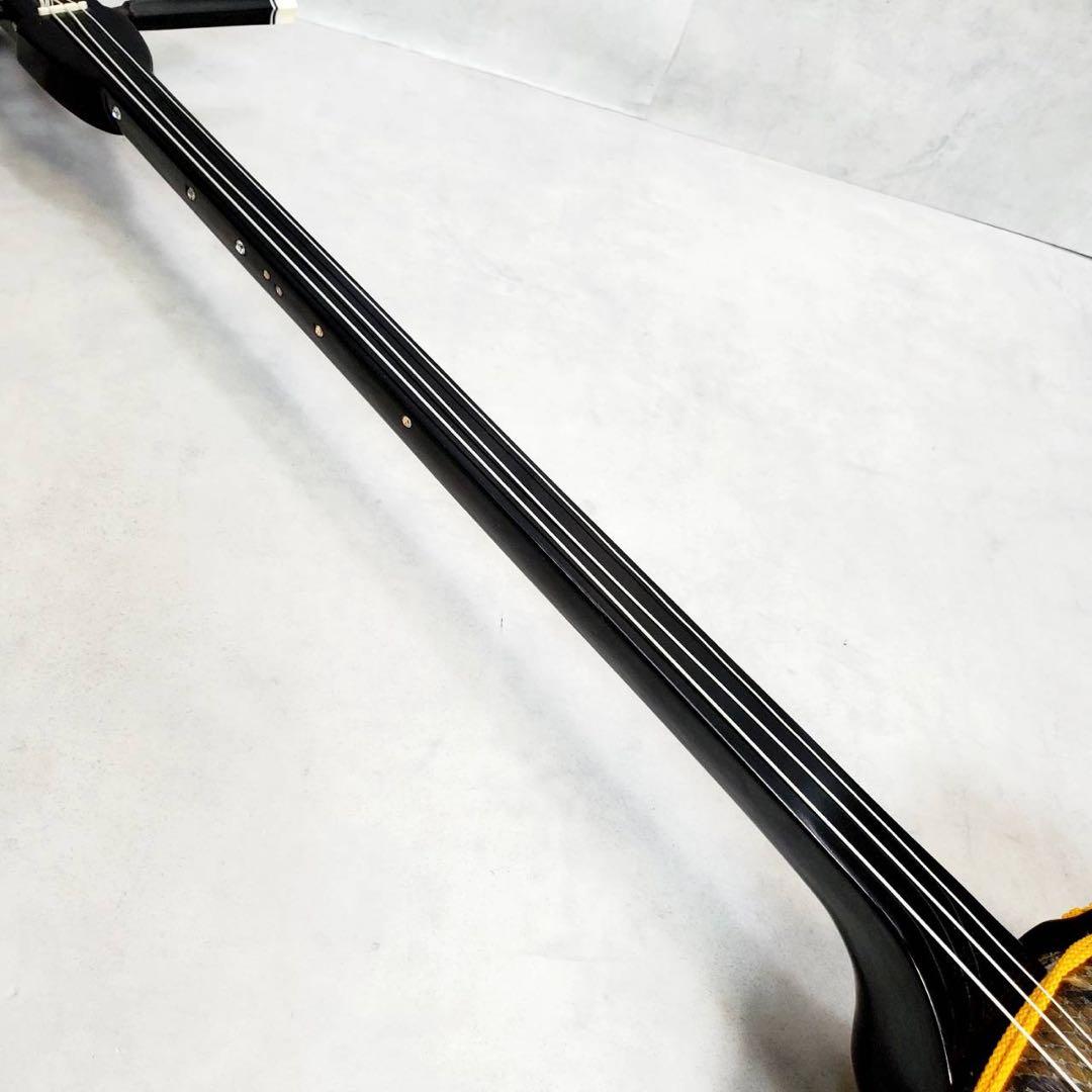 沖縄三線 本蛇皮張り 高級クロコ調ハードケース付き 付属品充実 演奏確認済