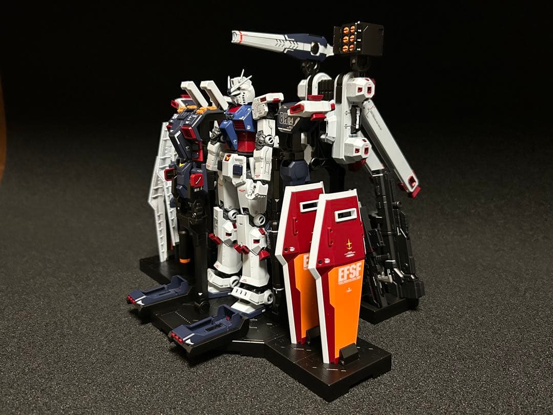 MGフルアーマーガンダムver.ka ヘビーウェポン、ハンガー　全塗装済完成品