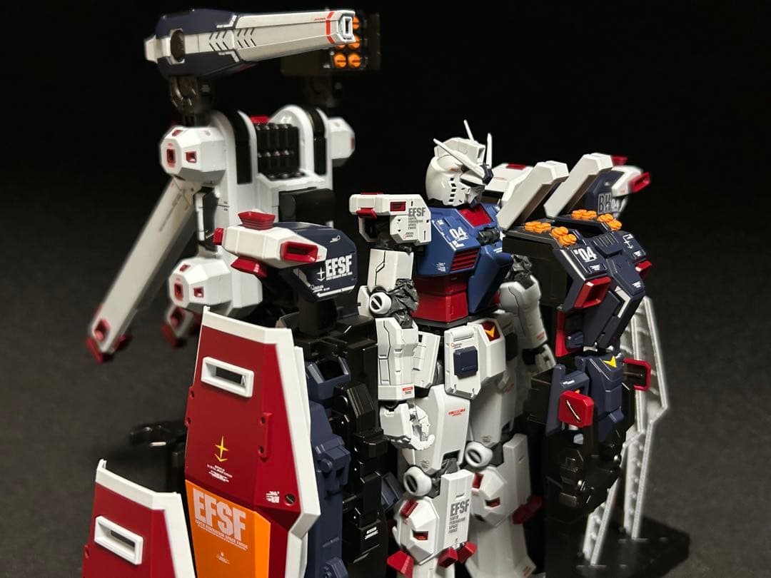 MGフルアーマーガンダムver.ka ヘビーウェポン、ハンガー　全塗装済完成品