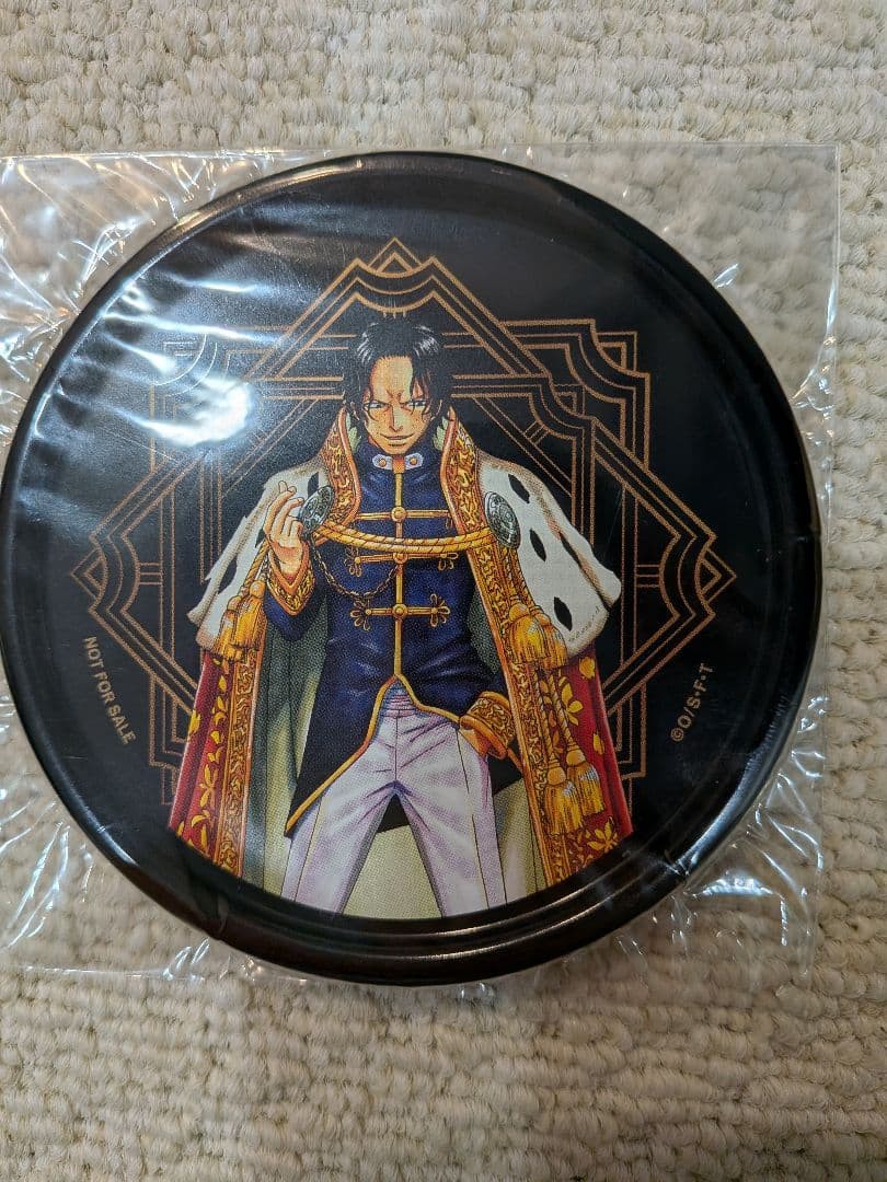 購入特典　オリジナルブリキ缶コースター　エース　ワンピース