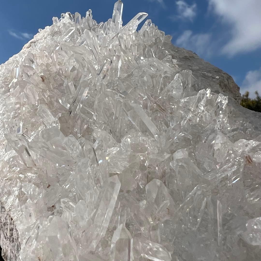 3.37kg☆極上の輝き☆極上別格品☆レインボー ヒマラヤ水晶クラスター 天然石