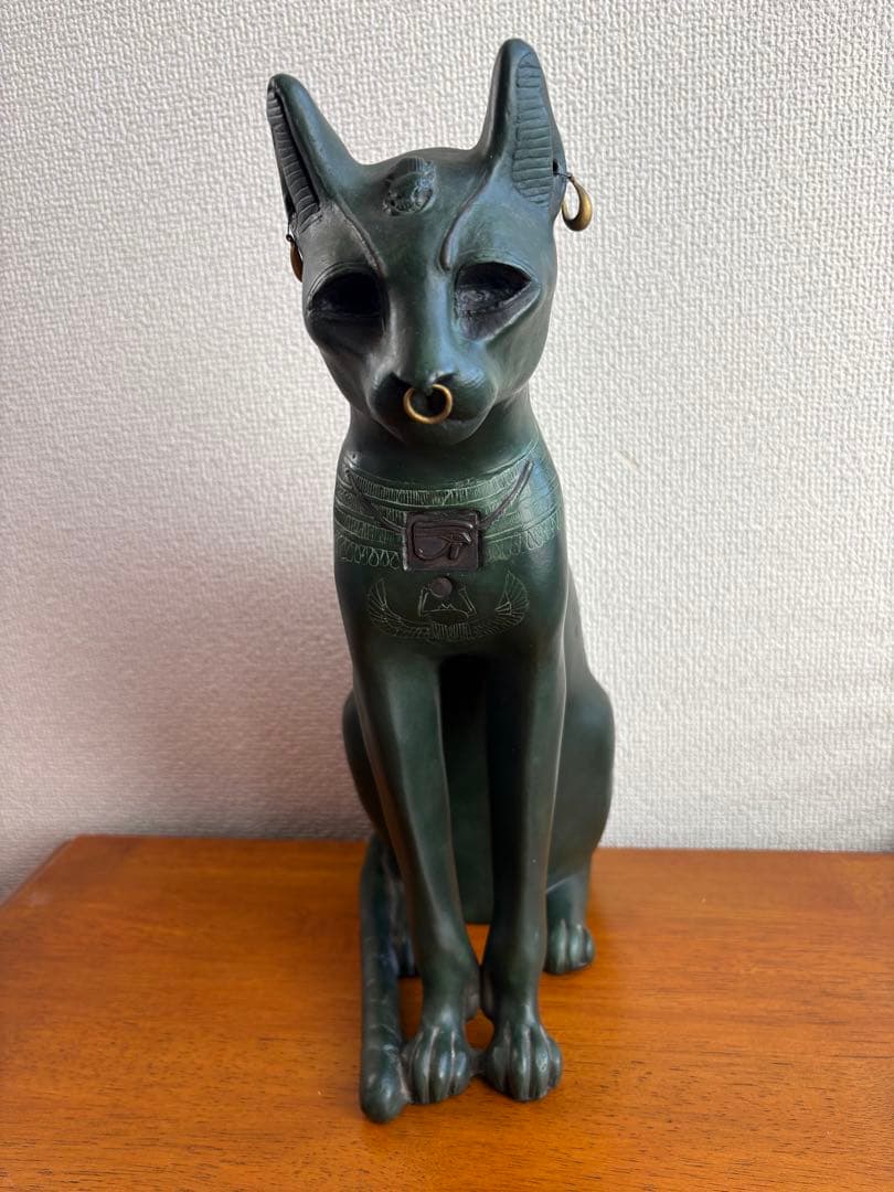エジプト猫 バステト像 大型 オブジェ 35cm 4.6kg エジプト神話 置物