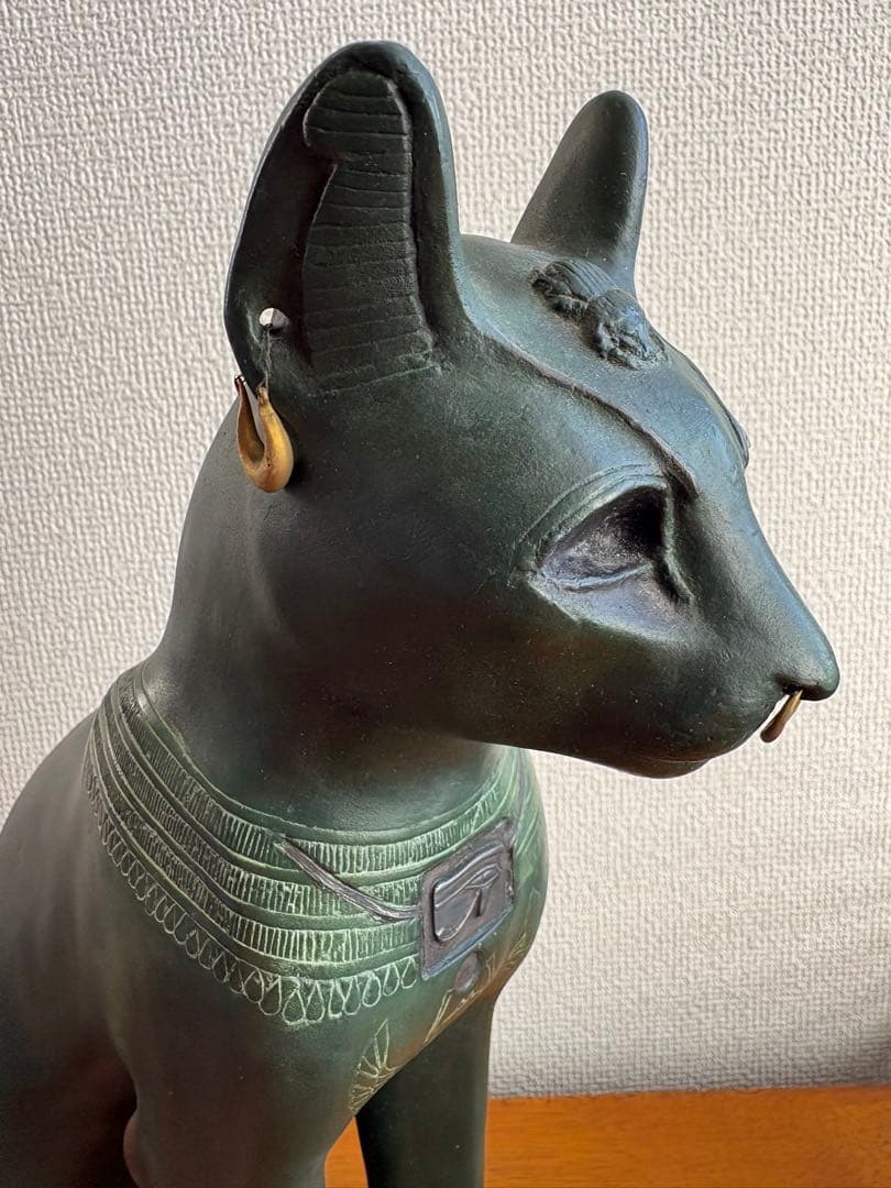 エジプト猫 バステト像 大型 オブジェ 35cm 4.6kg エジプト神話 置物