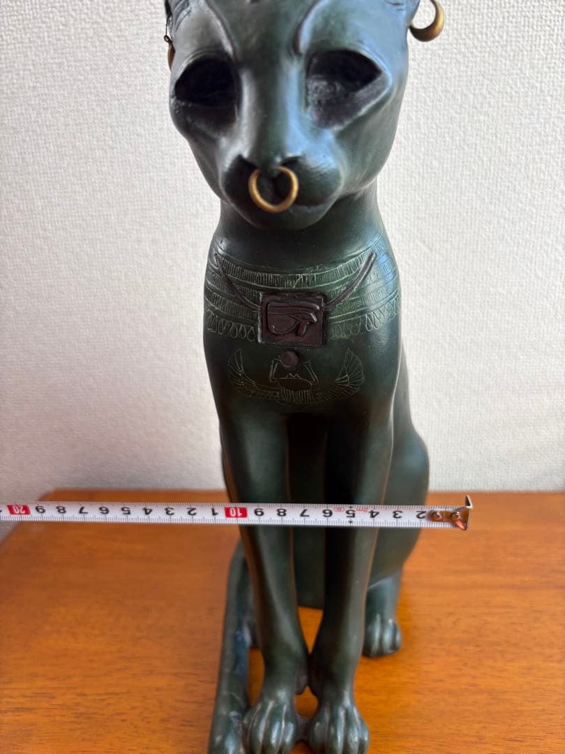 エジプト猫 バステト像 大型 オブジェ 35cm 4.6kg エジプト神話 置物