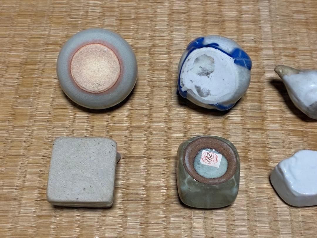 茶道具 陶器の水滴 と 金属の水滴 11点 まとめて