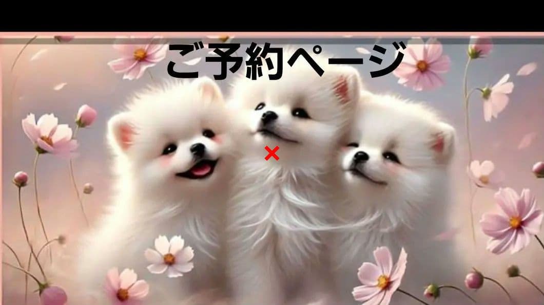 お花とポメラニアン、チワワ、ダックスパネル生地　ハンドメイド