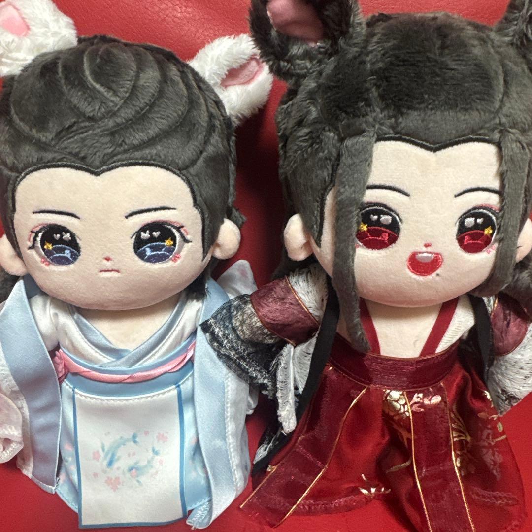 蓝湛ぬいぐるみ　魏无羡ぬいぐるみ20cm忘羡ぬいぐるみペア 服付き