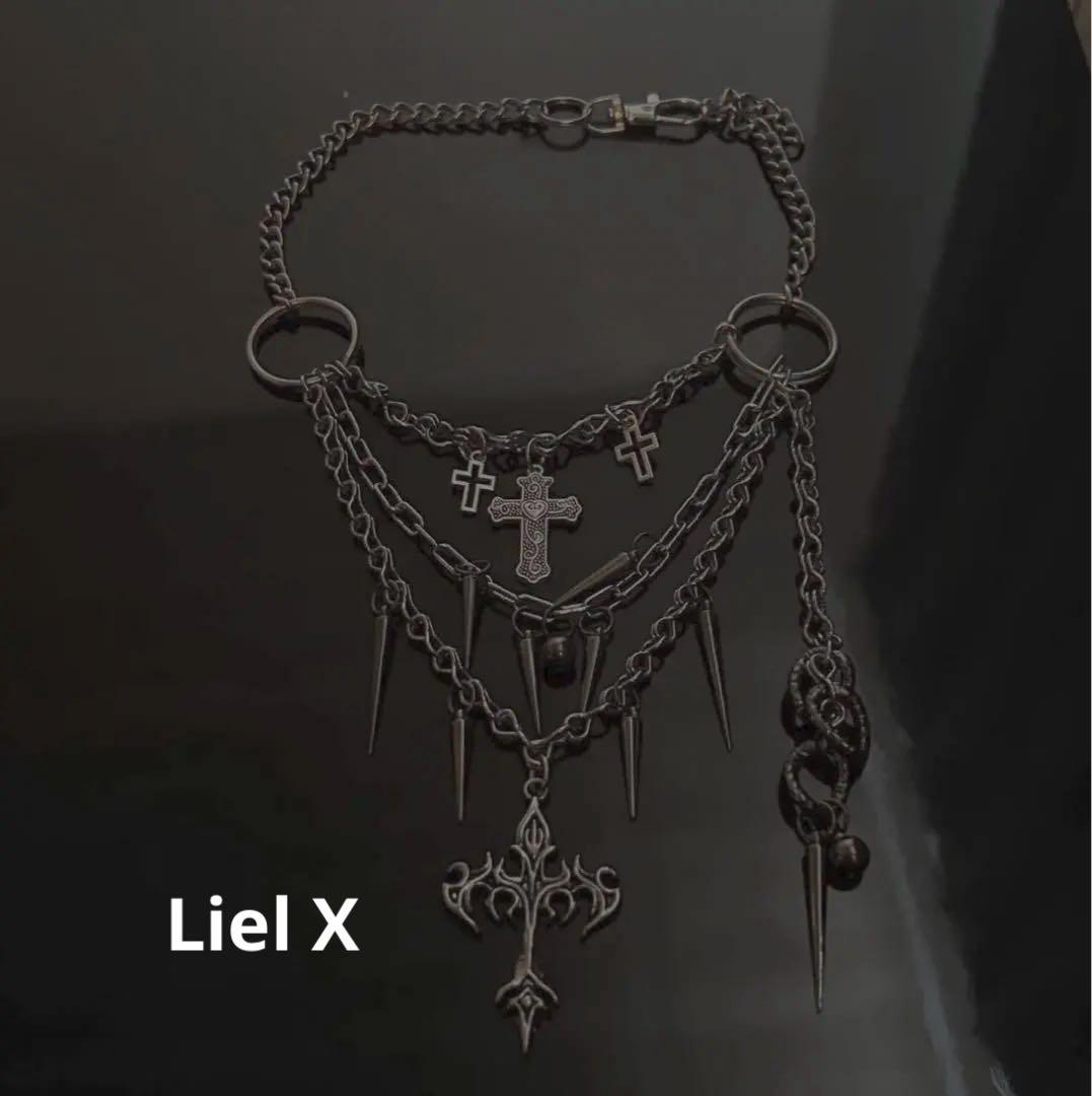 y2k ゴシック フェアリーグランジ vkei十字架 ハンドメイド ネックレス