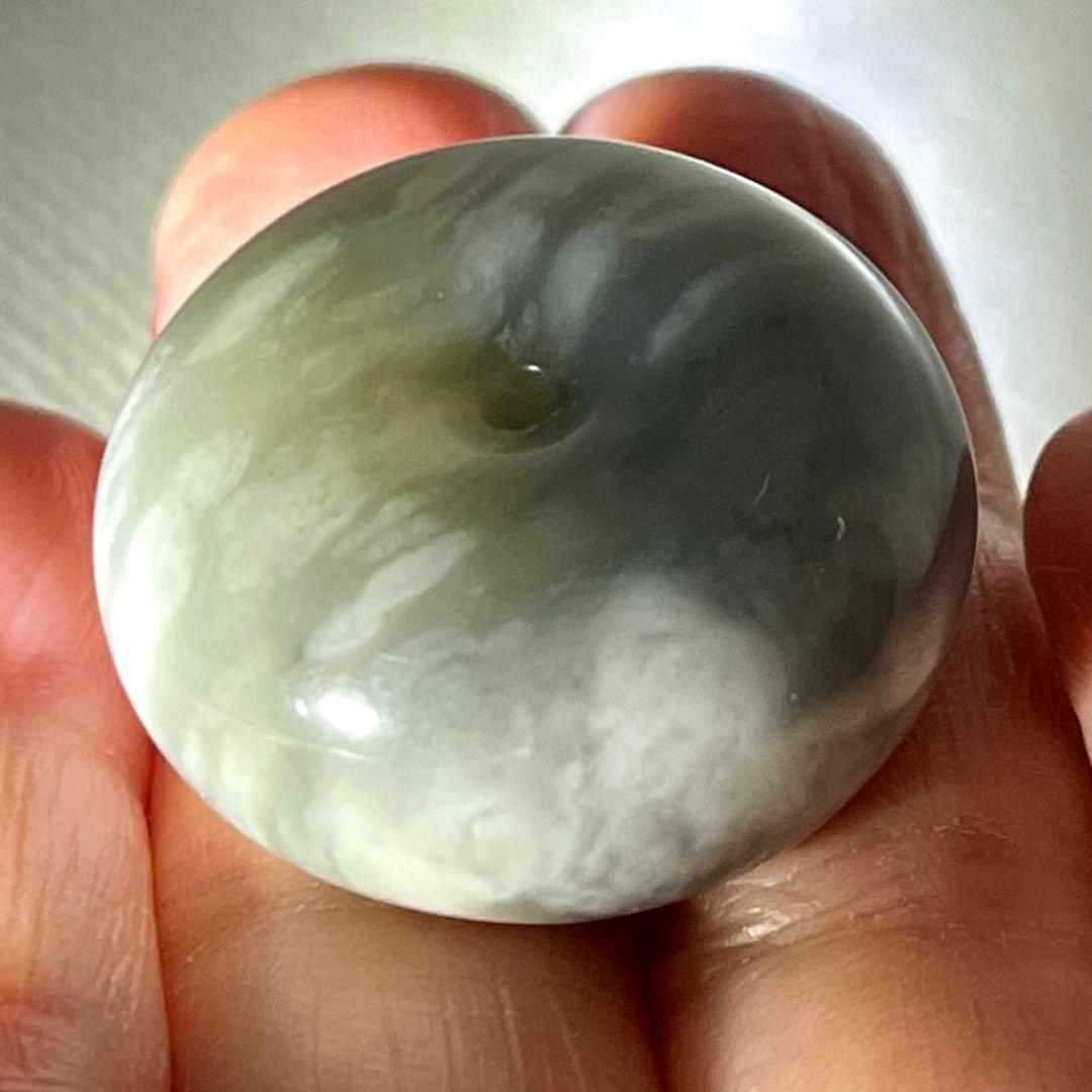 極上 和田玉 帯状青花 彫刻 軟玉 ネフライト 平安扣 ペンダント 財運 魔除