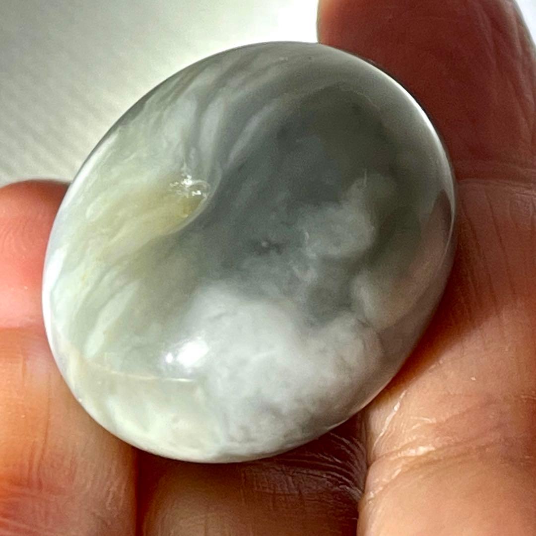 極上 和田玉 帯状青花 彫刻 軟玉 ネフライト 平安扣 ペンダント 財運 魔除