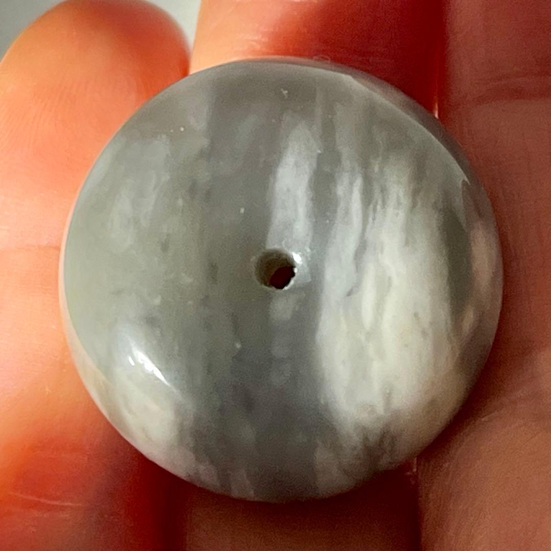 極上 和田玉 帯状青花 彫刻 軟玉 ネフライト 平安扣 ペンダント 財運 魔除