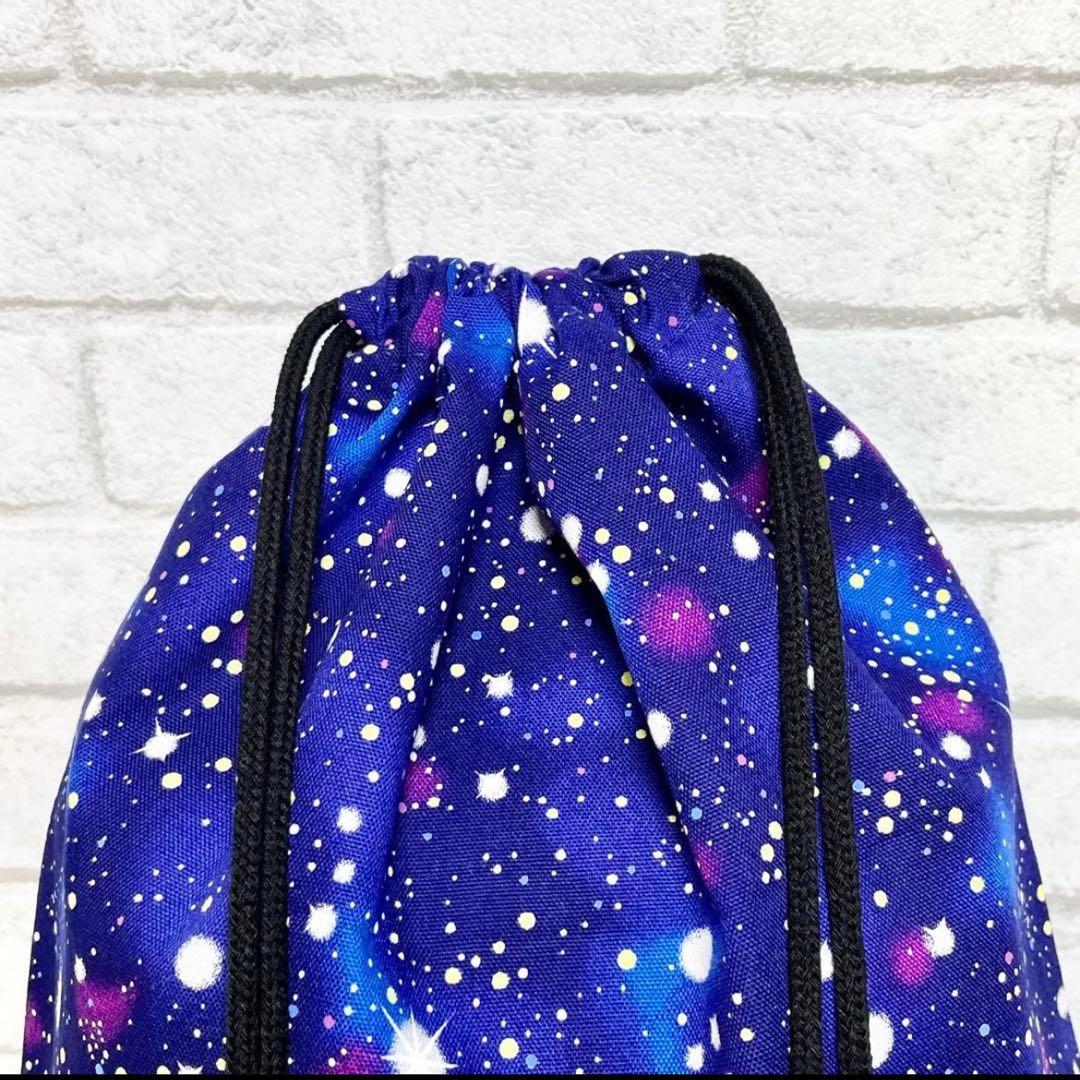 ＊星空(ネイビー)×黒　通園通学グッズ５点セット/裏地キルティング　ハンドメイド