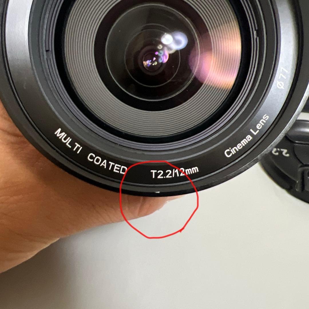 Meike 12 mm T 2.2大口径マニュアル映画シネマレンズ