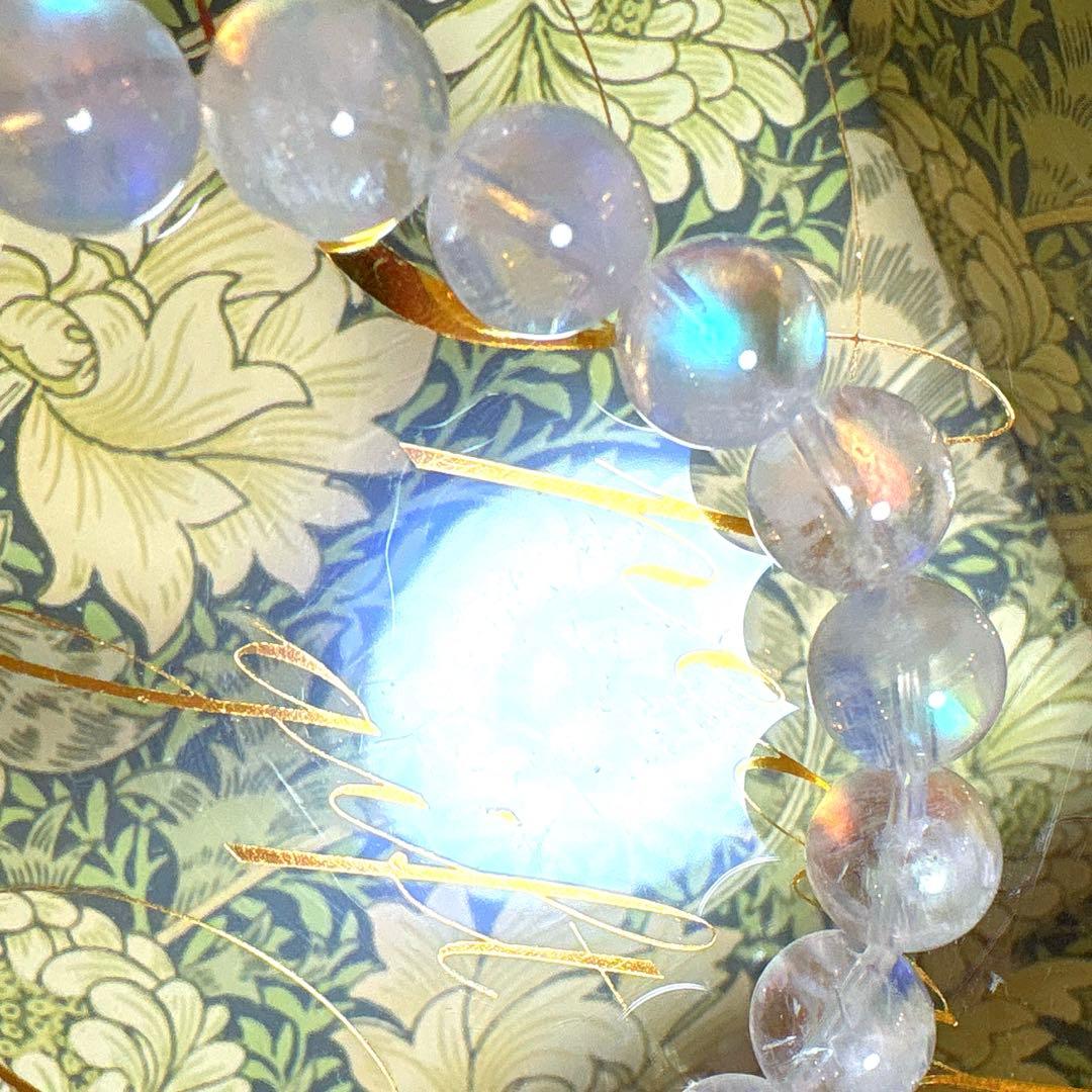 極上プレミアムコレクション✨レインボームーンストーンSAブレスレット　実物綺麗