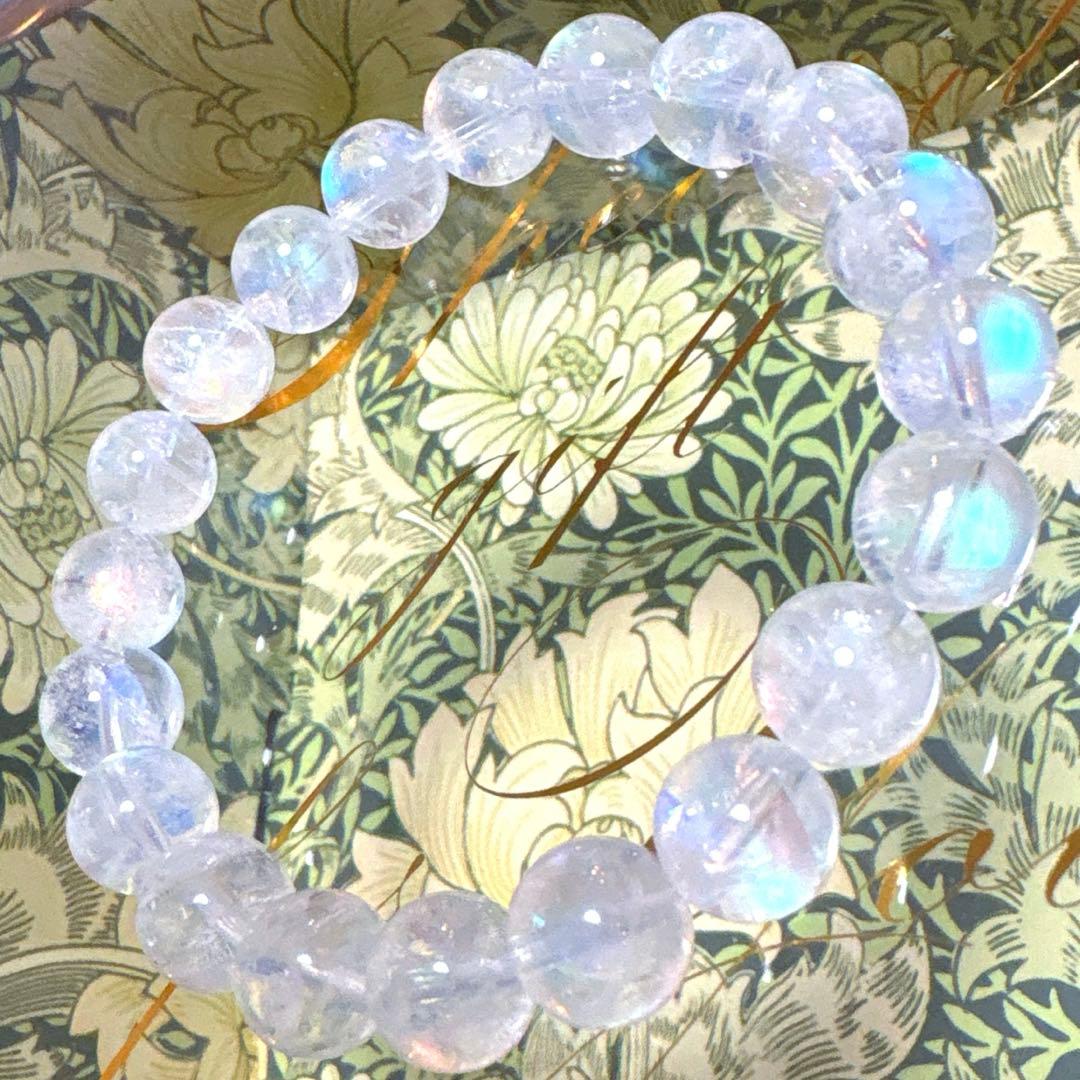 極上プレミアムコレクション✨レインボームーンストーンSAブレスレット　実物綺麗