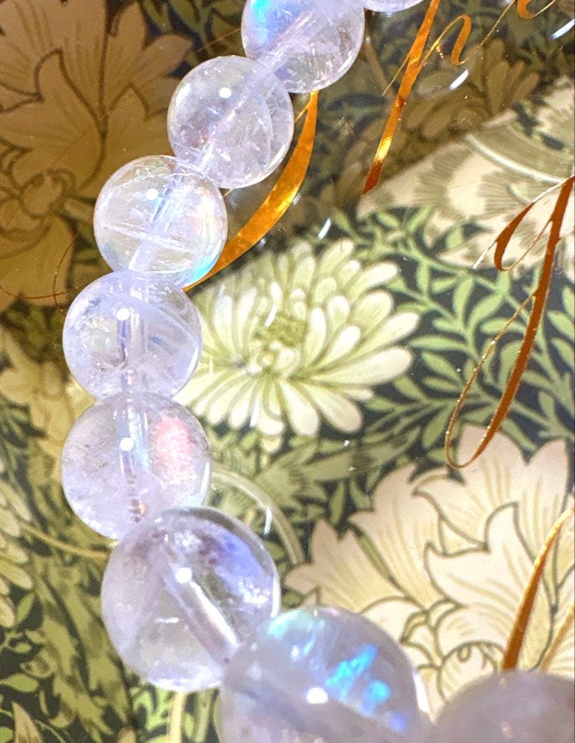 極上プレミアムコレクション✨レインボームーンストーンSAブレスレット　実物綺麗