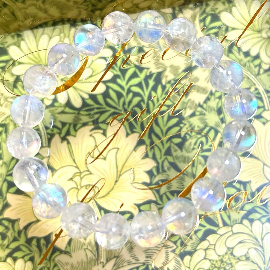 極上プレミアムコレクション✨レインボームーンストーンSAブレスレット　実物綺麗