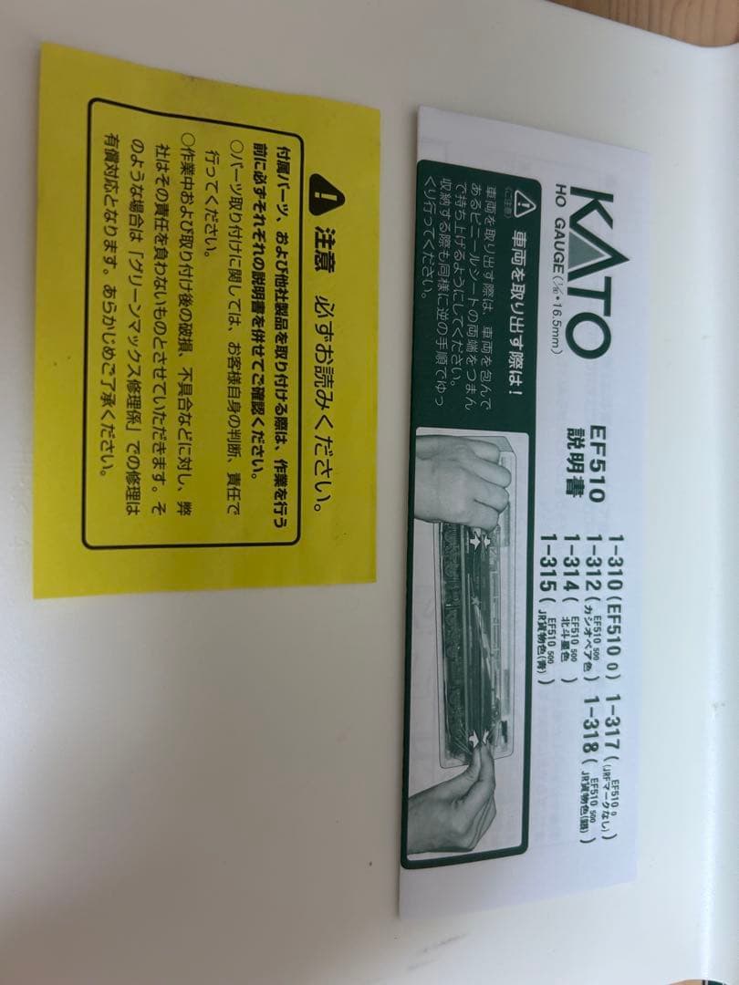 鉄道模型　HOゲージ　KATO 1-318 EF510 500 貨物色　銀