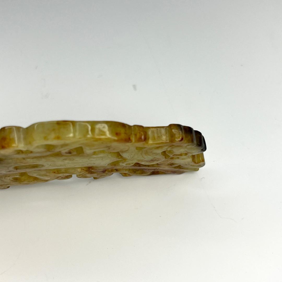 黄玉龍形珮 和田玉 古玉 古玉擺件 中国古玩 中国美術 唐物骨董 G42