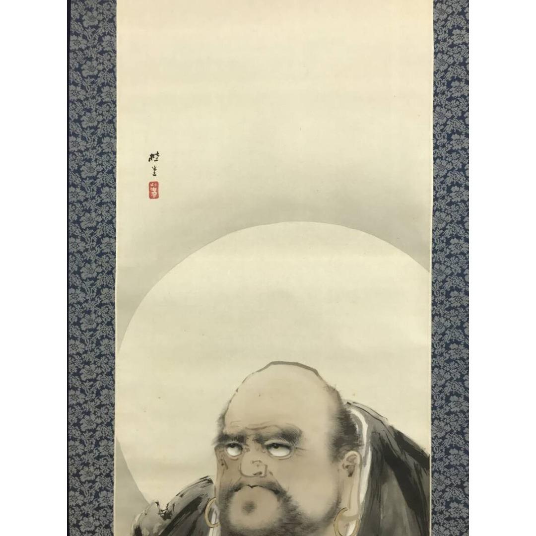 真作/桂堂/達磨図/人物図/禅画/掛軸☆宝船☆AK-756