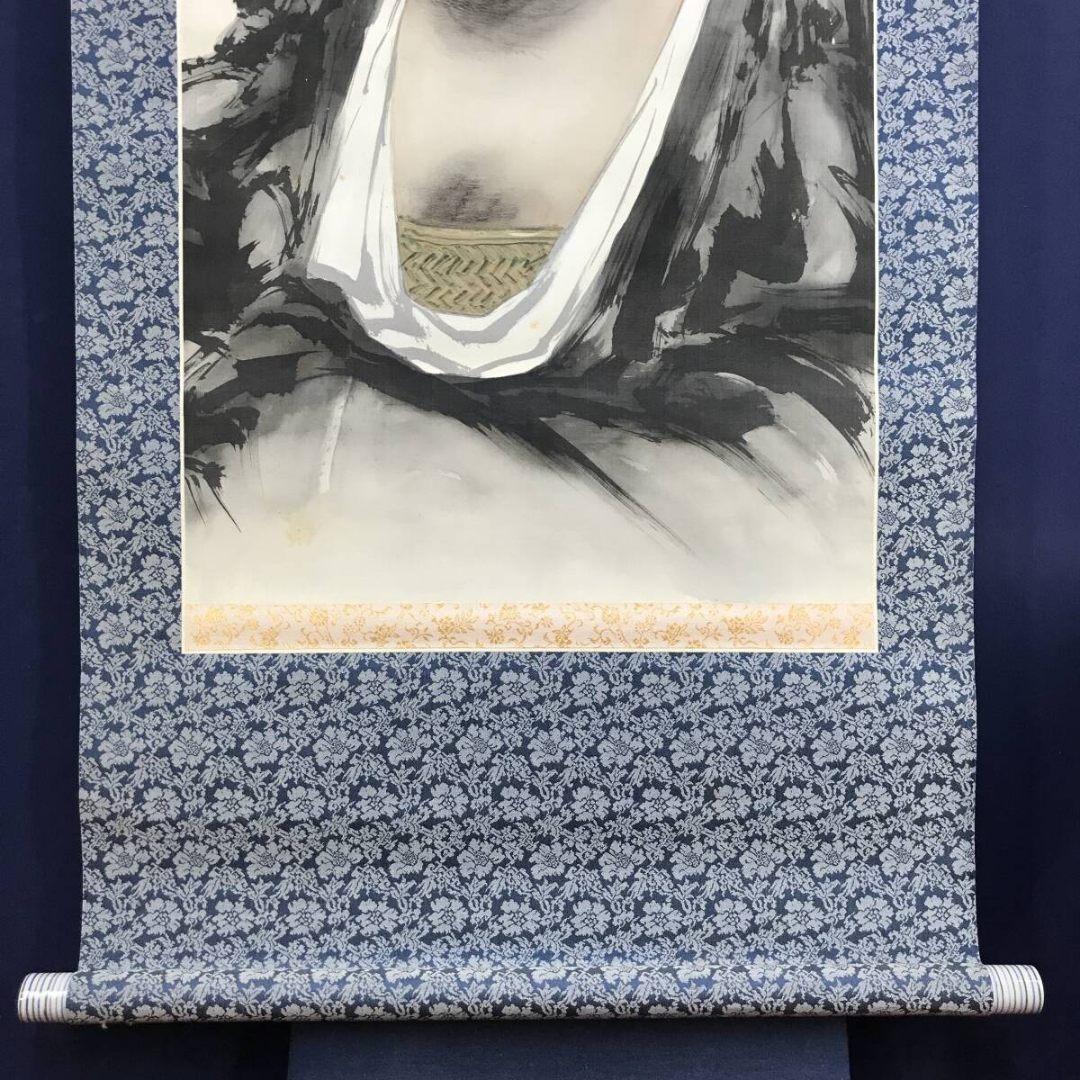 真作/桂堂/達磨図/人物図/禅画/掛軸☆宝船☆AK-756