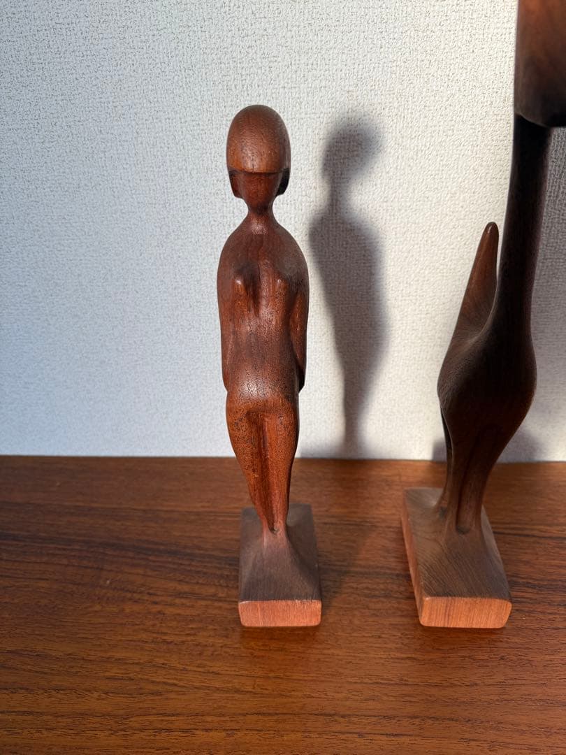 60s Arne Basse オブジェ ガゼル 女性 デンマーク チーク材 北欧