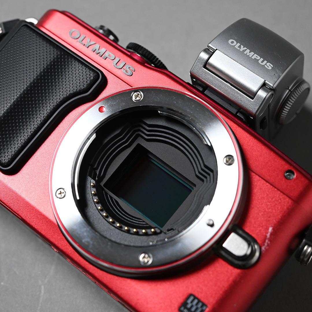 OLYMPUS PEN Lite E-PL6赤ダブルズームセット※要注意品