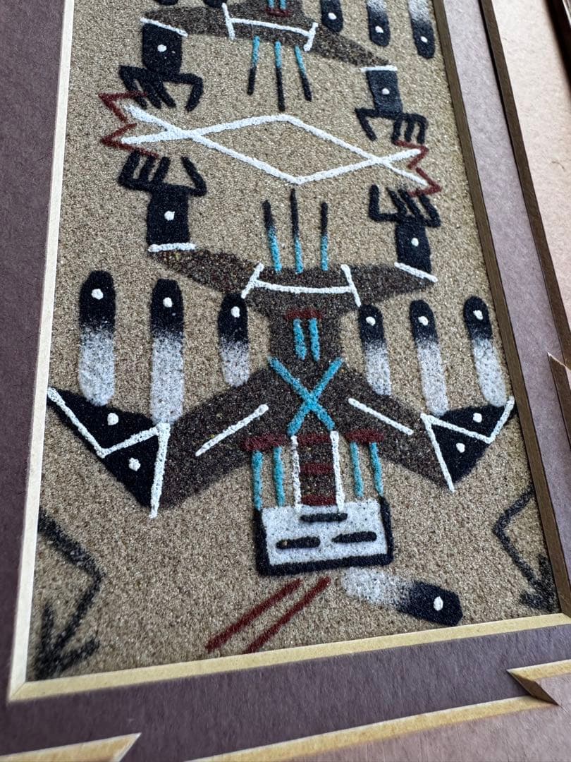 ★NAVAJO SANDPAINTING VINTAGE ART ナバホ族 砂絵