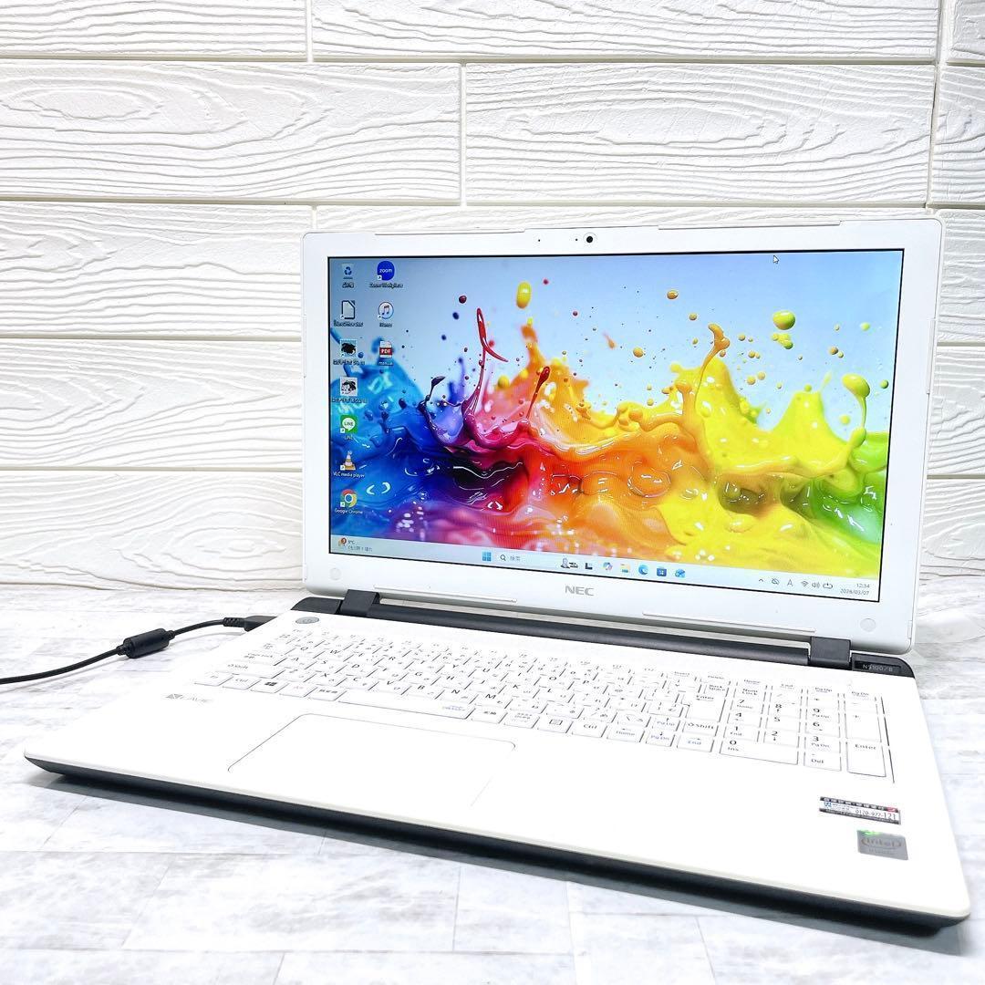 即利用OK！Windows11✨NEC カメラ DVD ノートパソコン 白