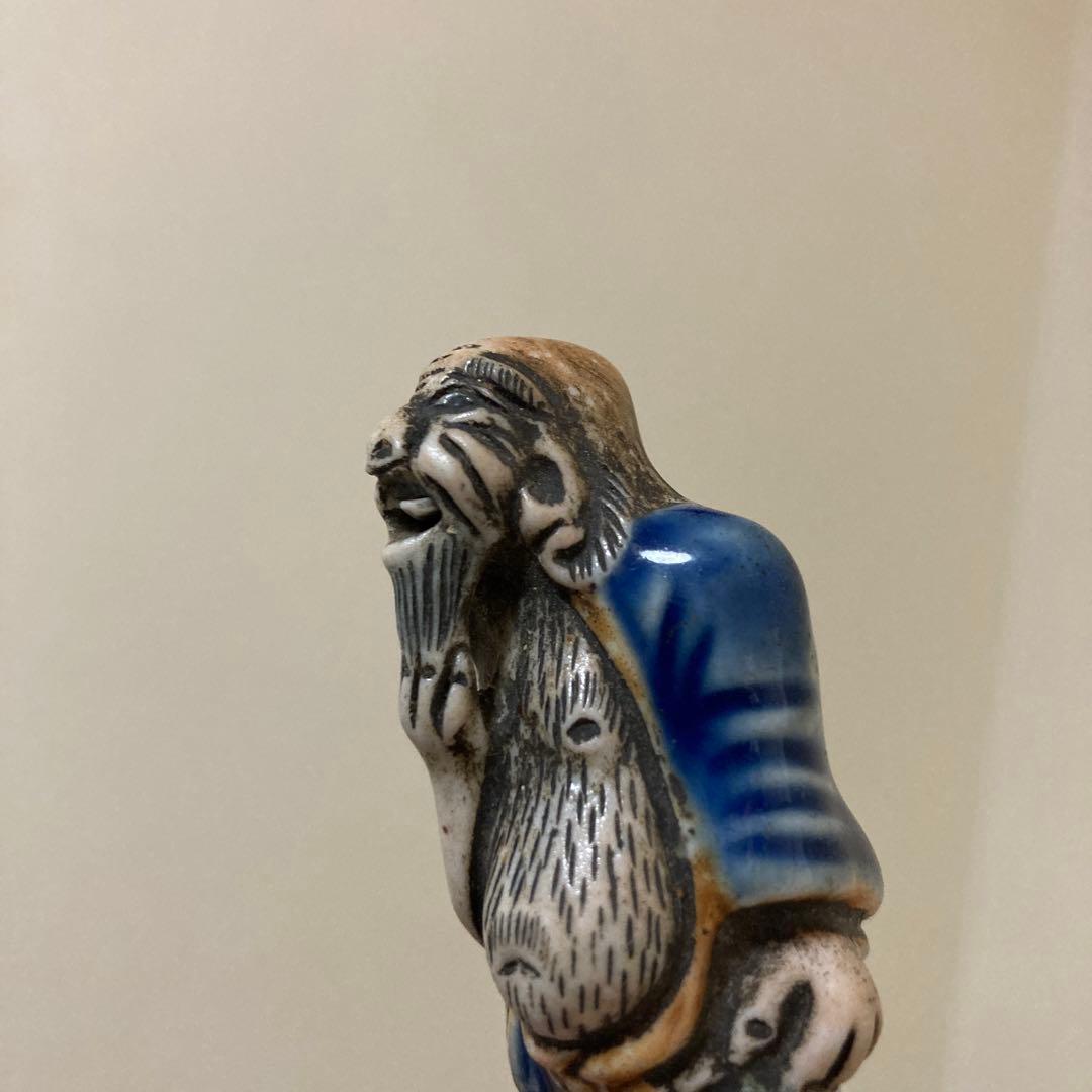 江戸中期〜後期　古根付け　掲げ物　陶器×天然素材　2点セット